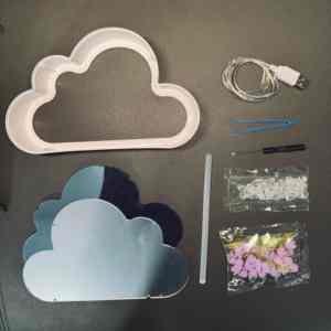 Decoración creativa <span class=keywords><strong>para</strong></span> el hogar hecha a mano DIY tulipán nube flor lámpara romántica LED nube tulipán espejo luz nocturna <span class=keywords><strong>para</strong></span> dormitorio niñas regalo - Product Image 6