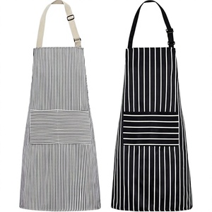 Paquete de 2 Delantales de Cocina Clásicos Ecológicos con Rayas Negras y Marrones, Ajustables, Suaves y Duraderos, de Lona de Poliéster, para Hombre - Product Image 3