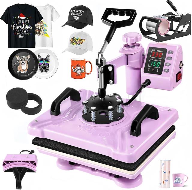 Easy to Operate 5 in 1 Multi-functional Digital T-shirt Sublimation Heat Press Machine T Shirt Printing Machine for Home Use