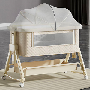 Lit bébé pliable portable en métal durable pour nouveau-né, lit <span class=keywords><strong>d</strong></span>'<span class=keywords><strong>appoint</strong></span> pour hôtel, appartement, hôpital, vente en gros - Product Image 4