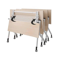 Table de formation mobile pliable de haute qualité et durable, table de conférence pivotante avec roulettes