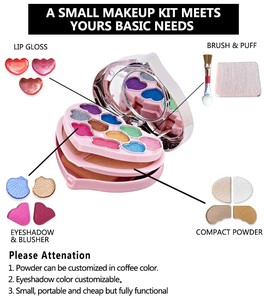Kit de <span class=keywords><strong>maquillage</strong></span> pour petites filles avec miroir, <span class=keywords><strong>coffret</strong></span> de cosmétiques, multicolores, nude, palette d'ombres à paupières, bon marché, nouvel arrivage - Product Image 2