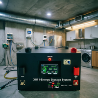 Caja BMS Lifepo4 Personalizada de 16 Piezas, 48V 280Ah, con Pantalla LCD JK 200A BMS, Construcción Metálica IP54 para Celdas MB314
