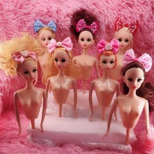 Varios diseños de princesa rubia con lazo grande 19CM púas de muñeca de plástico para decoraciones de pastel - Product Image 4