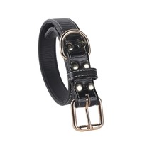 Collier pour chien réglable en cuir de vachette gaufré double couche, confortable et détachable, pour chiens de grande, moyenne et petite taille - Vente chaude en usine