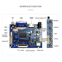 Carte de pilote d'inversion Carte contrôleur LCD VGA 2AV Univers avec câble et prise en charge de la télécommande Carte de pilote principale Lcd large