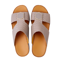 SHIKOL caoutchouc en relief effet serpent sandales arabes pour hommes fabriqués à la main léger 2025 été Mules hommes en cuir véritable pantoufles
