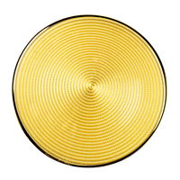 Assiettes de présentation rondes en verre de luxe dorées de 33 cm (13 pouces) pour mariage et événements, vente en gros