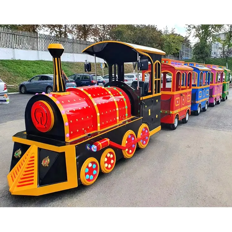 Shopping Mall Business Attractive Kids Train Attraction Tourist Kiddie Battery Mini Trackless Train For Sale