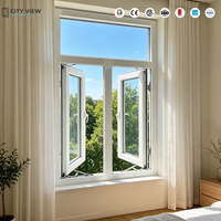 Ventana Abatible de Aluminio Serie 110, Doble Vidrio Templado, Aislamiento Térmico, Resistente al Viento, Apertura Exterior