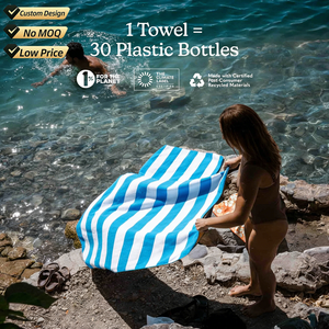 Beach <strong>Towels</strong> Custom Design Microfiber Xl Good Quality Plain Swim Recycled Plastic <strong>Dock</strong> and <strong>Bay</strong> Stripe Beach <strong>Towels</strong> for Sea - Product Image 1