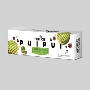 Bánh quy sandwich vị matcha và socola đóng gói túi 85g, bán buôn từ nhà máy, đóng hộp - Product Image 6