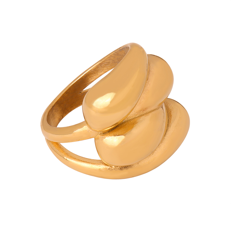 High Polish 18K Gold Plated Stainless