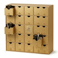 Boîte cadeau de Noël en carton doré de luxe personnalisée avec 24 compartiments tiroirs, boîte vide pour calendrier de l'avent, pour emballage de cadeaux