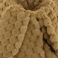 Tissu de luxe en fausse fourrure personnalisé Tissu en fausse fourrure de lapin imprimé à motif de carapace de tortue ondulée pour Textiles de maison