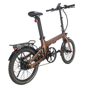 Vélo électrique pliable en fibre de carbone Eu Spot pour les trajets urbains, transmission par courroie, batterie 36V 10.5Ah, éclairage LED, sécurité nocturne pliable - Product Image 4