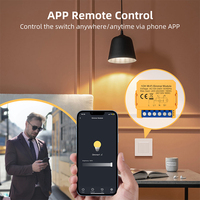 Module d'interrupteur variateur WiFi AVATTO DMS16, gradation progressive 0-100%, application TUYA, 2 voies, compatible avec 98% des boîtiers d'installation