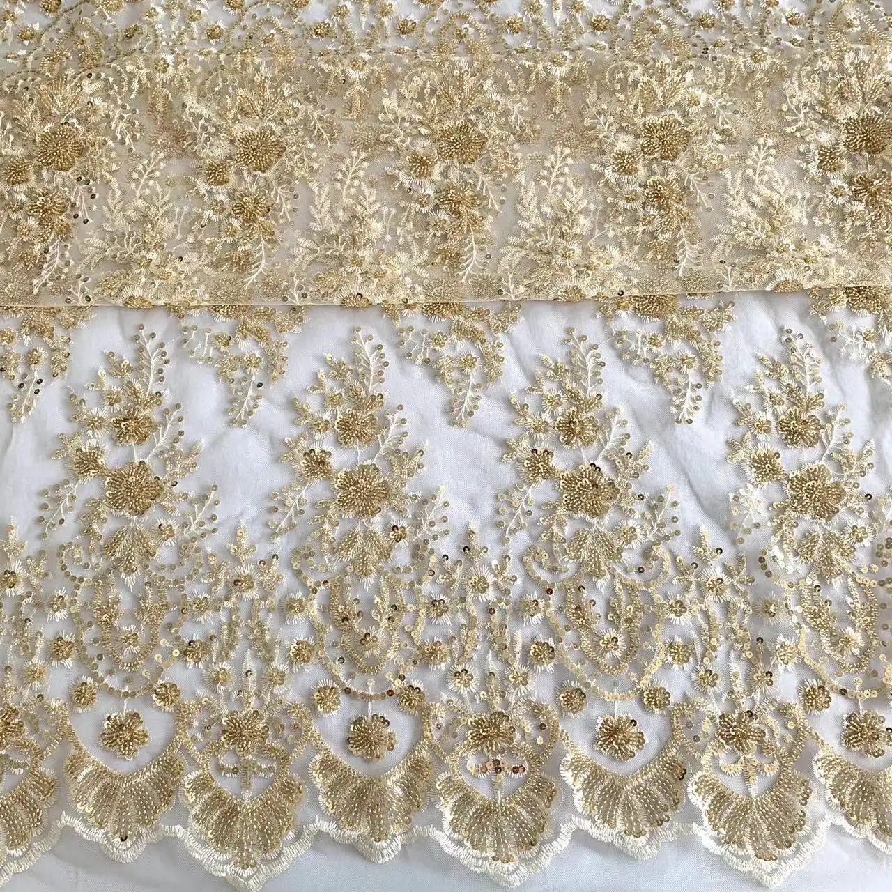 2022 tessuto di pizzo con perline da sposa di lusso tessuto di pizzo con perline da sposa bellissimo tessuto per il vestito