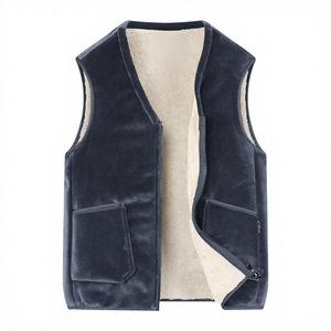 Chaleco Térmico Casual de Invierno para Hombre, Forro Polar de Doble Cara, Grueso y Cálido, Poliéster Ecológico, Cierre de Cremallera, Ropa de Abrigo para Otoño - Product Image 4