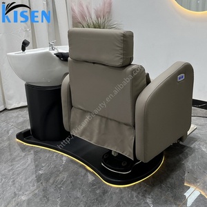 KISEN Chaise de lavage de cheveux électrique inclinable et rotative, la plus vendue, pour salon de coiffure, avec fonction massage et spa capillaire - Product Image 5