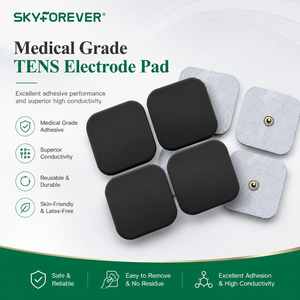 Skyforever Coussinets de gel TENS auto-adhésifs réutilisables de 3,5 mm à fixation rapide pour électrothérapie et physiothérapie – Fournisseur OEM ODM - Product Image 6