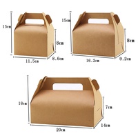 Tragbarer Griff Verpackung Geschenk Bäckerei Dessert Box Großhandel Benutzer definierte Kraft papier Kuchen Box