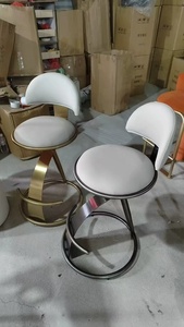 Ghế quầy <span class=keywords><strong>bar</strong></span> cao bằng thép không gỉ mạ vàng kiểu Ý tối giản hiện đại, sang trọng nhẹ nhàng dành cho nhà bếp, đảo bếp gia đình - Product Image 5