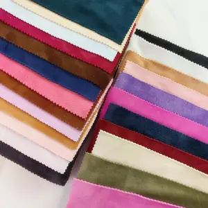 1 Side P/T Polyester Spandex Fabrics Super Soft Comfortable Stretch PD Print Velvet Knit Fabrics