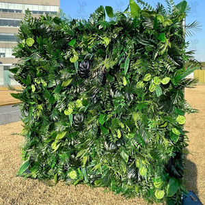 Panel de hierba verde de plástico PE, Planta Artificial de privacidad, pared de flores para decoración de jardín, venta al por mayor - Product Image 2