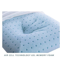 Oreiller ventilé infusé par gel confortable de lit de mousse de mémoire avec la technologie d'Aircell