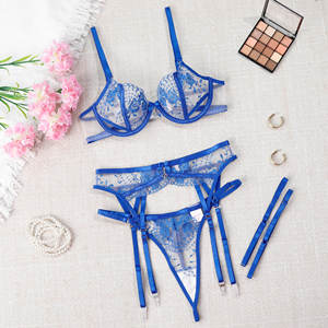 Nuovo Stile Ruiyi: Lingerie Sexy Trasparente con Ricami in Pizzo e Reggicalze - Product Image 6