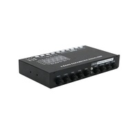 Égaliseur audio de voiture 5 bandes Sorties avant, arrière et caisson de basses pour amplificateur de voiture