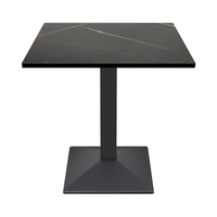 Base de table à manger en métal et fer, directement de l'usine, avec plateau en bois, pour restaurant commercial, café, hôtel