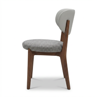 Chaise de salle à manger de style nordique, moderne et minimaliste, en bois massif, chaise de café en tissu pour hôtel et restaurant