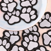 Patte impression Patch chien pied broderie Applique fer sur Animal patte Badge pour bricolage vêtements sac à dos chapeau amoureux des animaux cadeau décor