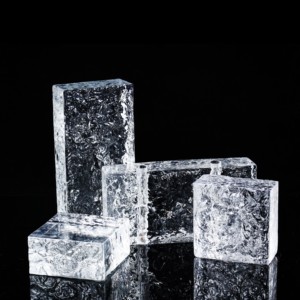 Ice tĩnh mạch tinh thể khối thủy tinh Frosted Side kết cấu phân vùng bức tường bền trong nhà ngoài trời tường xây dựng giải pháp - Product Image 1