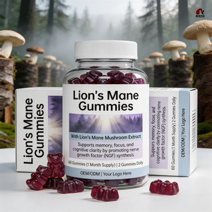 Gummies OEM Crinière de Lion avec Extrait de Champignon pour le Soutien Cognitif, 60 Gummies, Complément <span class=keywords><strong>Fonctionnel</strong></span> de Champignons Certifié GMP - Product Image 5