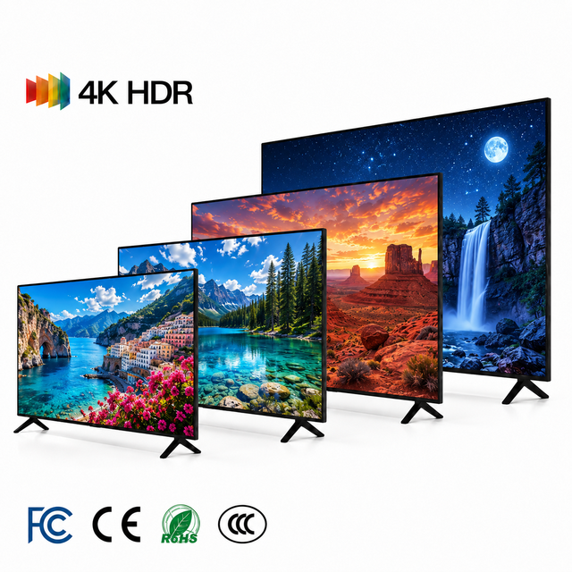 Wholesale 75 85 100 Inch 4K Android Smart TV Tempered Glass Reinforced Large Screen Television for Hotel School Commercial Use
