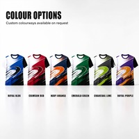 T-shirt de sport personnalisé à séchage rapide, respirant, avec impression par sublimation à dégradé fluide, pour compétition d'équipe (OEM/ODM)