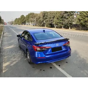 Aileron arrière de coffre Civic noir brillant style Falcon, aileron de toit arrière pour Honda Civic 11e génération 2022, accessoires auto - Product Image 3