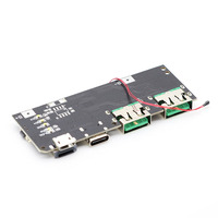 Module de charge de batterie au lithium 18650 avec double port USB Micro Type C, QC4.0 PD3.0 22.5W 4.5V 5A LED