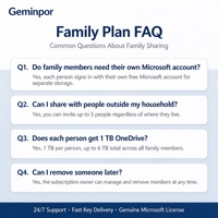 Abonnement familial jusqu'à 6 utilisateurs, 6 To de stockage OneDrive, Word, Excel, PowerPoint, clé de licence mensuelle/annuelle, téléchargement numérique