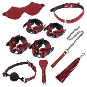 Vente flash : Kit de démarrage BDSM 8 pièces pour couples, ensemble de bondage comprenant des attaches, un bandeau, un fouet, des jouets sexuels pour adultes, BDSM - Product Image 2