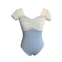Justaucorps de danse de haute qualité pour femme adulte, à manches courtes, pour la gymnastique, la danse et l'entraînement des professeurs