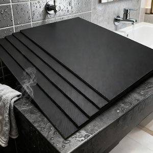 カスタム厚さ1-25mm防水<span class=keywords><strong>MDF</strong></span> HDFスラット高光沢モダン外壁パネルボード無垢材代替繊維 - Product Image 1