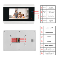 7 couleurs extérieur étanche à la pluie vidéo porte téléphone système d'interphone visuel maison porte téléphone système avec vidéo