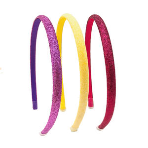 30 pz fascia per capelli glitterata fatta a mano in metallo 11 colori all'ingrosso 0.8cm di plastica accessori per capelli fai da te - Product Image 5