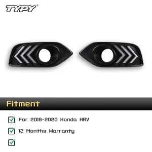 Typy 2 cái màu trắng/yellowfor Honda HRV HR-V EU Led ban ngày đèn chạy DRL Đèn sương mù với đèn báo rẽ phù hợp với 2018-2021 - Product Image 4
