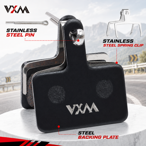 VXM Halbmetallische Scheibenbremsenbeläge mit Kupferfaser Geräuscharm Hohe Wärmeableitung Fahrrad-Bremsklötze für MTB Rennrad - Product Image 3