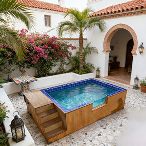 Piscina de Diseño Personalizado con Sección de Spa Integrada y Borde de Piedra Natural - Product Image 2